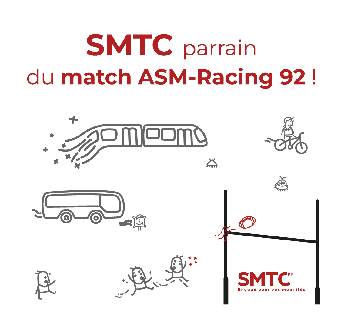 Le SMTC parrain du match ASM / Racing 92 placé sous le signe de la mobilité